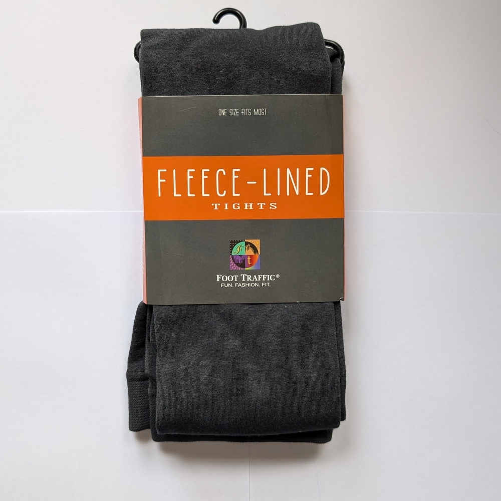 Black Foot Traffic Fleece-Lined Tights